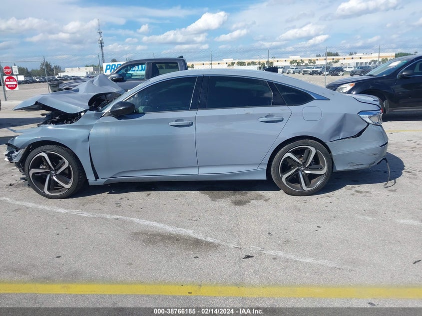 VIN 1HGCV1F39MA097741 2021 HONDA ACCORD SPORT