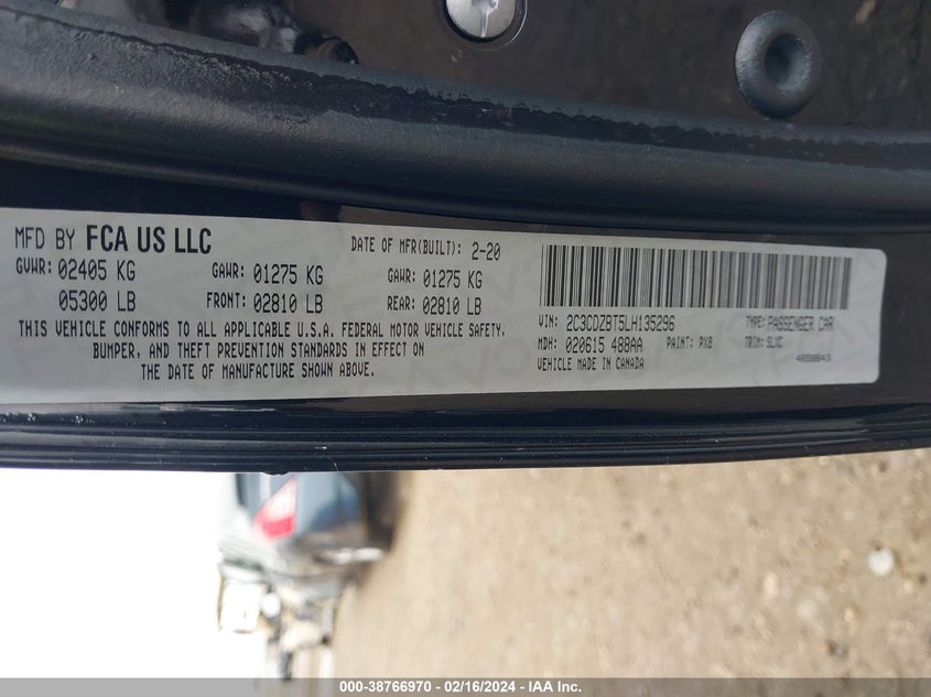 2020 DODGE CHALLENGER R/T - 2C3CDZBT5LH135296