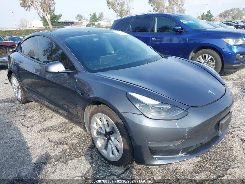 2021 Tesla Model 3 Standard Range Plus Rear-Wheel Drive VIN: 5YJ3E1EA1MF876654 Lot: 38768387