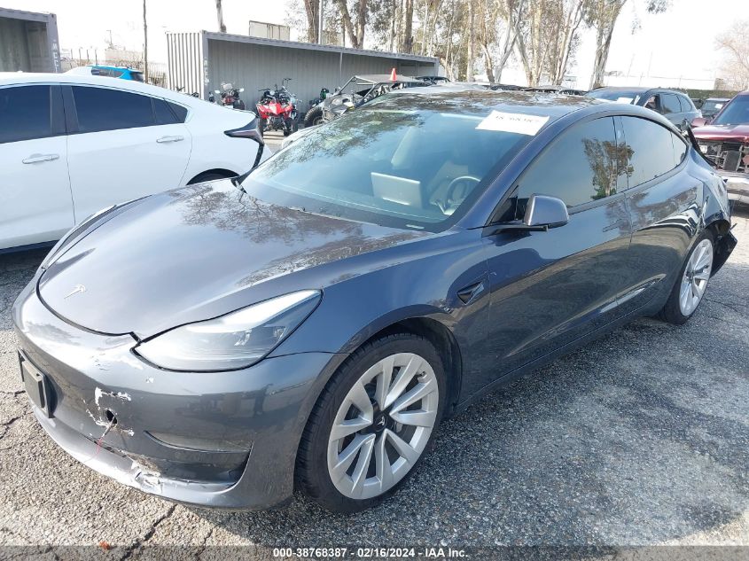 2021 Tesla Model 3 Standard Range Plus Rear-Wheel Drive VIN: 5YJ3E1EA1MF876654 Lot: 38768387