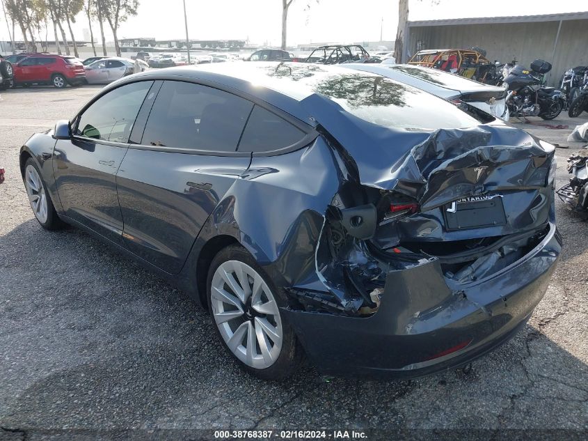 2021 Tesla Model 3 Standard Range Plus Rear-Wheel Drive VIN: 5YJ3E1EA1MF876654 Lot: 38768387