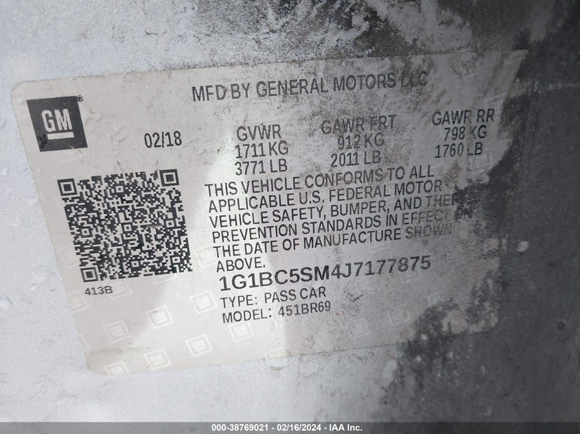 2018 CHEVROLET CRUZE LS AUTO - 1G1BC5SM4J7177875