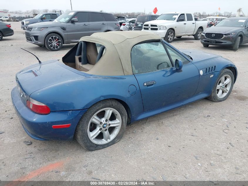 2000 BMW Z3 2.3 VIN: WBACH9349YLM92303 Lot: 38769430