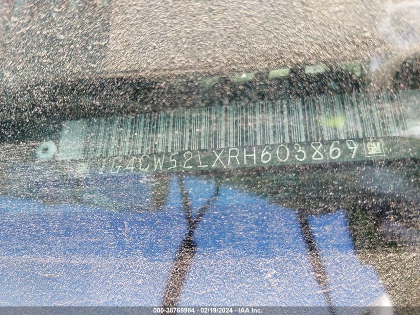 1994 Buick Park Avenue VIN: 1G4CW52LXRH603869 Lot: 38769984