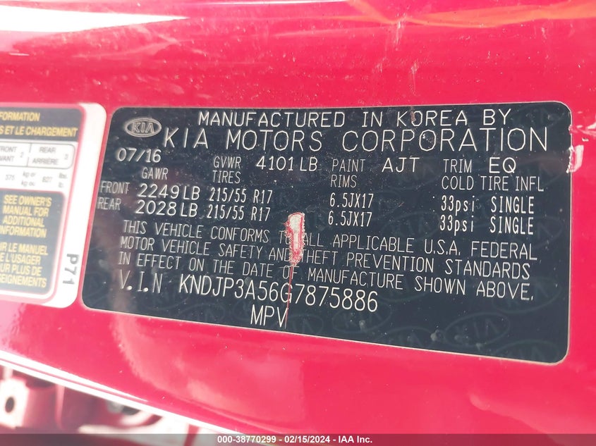 2016 KIA SOUL + - KNDJP3A56G7875886