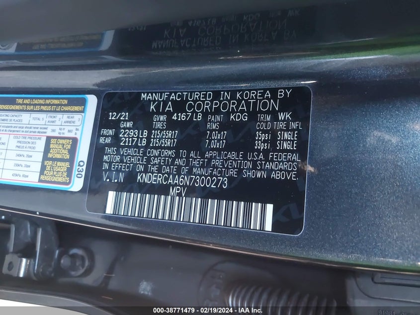 2022 KIA SELTOS EX - KNDERCAA6N7300273