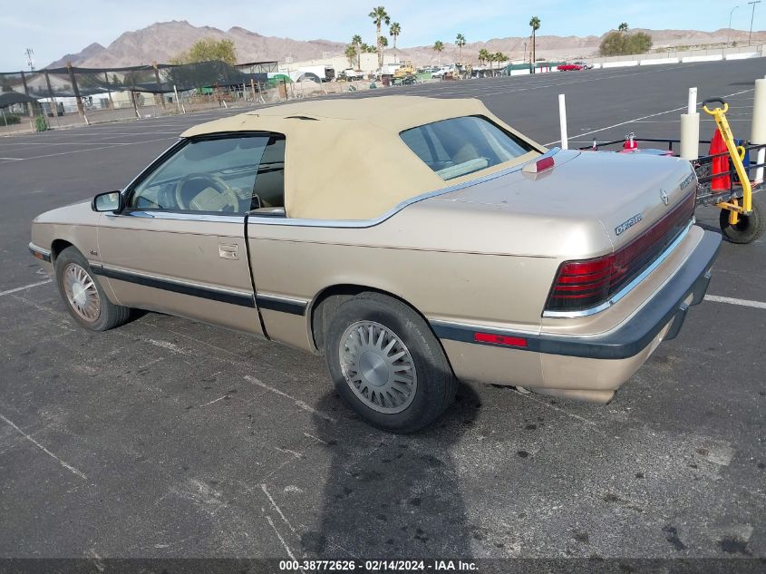 1992 Chrysler Lebaron Lx VIN: 1C3XU5531NF175787 Lot: 38772626