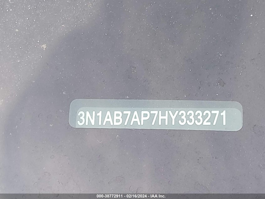 VIN 3N1AB7AP7HY333271 2017 NISSAN SENTRA SV