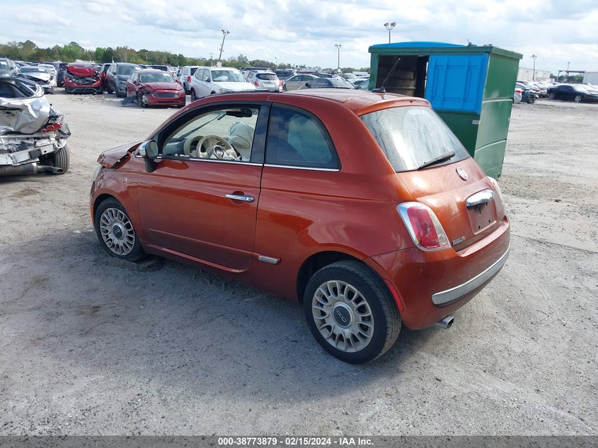 2012 Fiat 500 Lounge VIN: 3C3CFFCR5CT111504 Lot: 38773879
