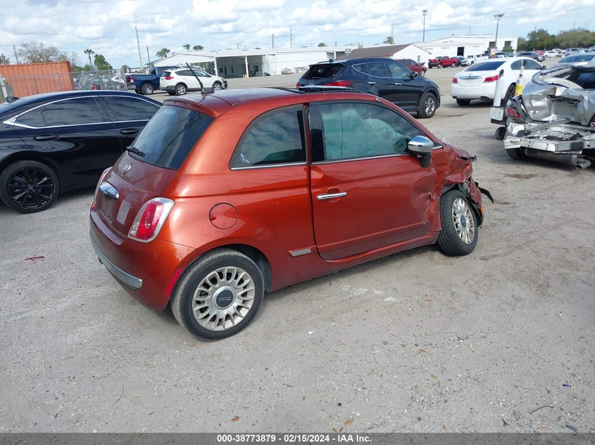 2012 Fiat 500 Lounge VIN: 3C3CFFCR5CT111504 Lot: 38773879
