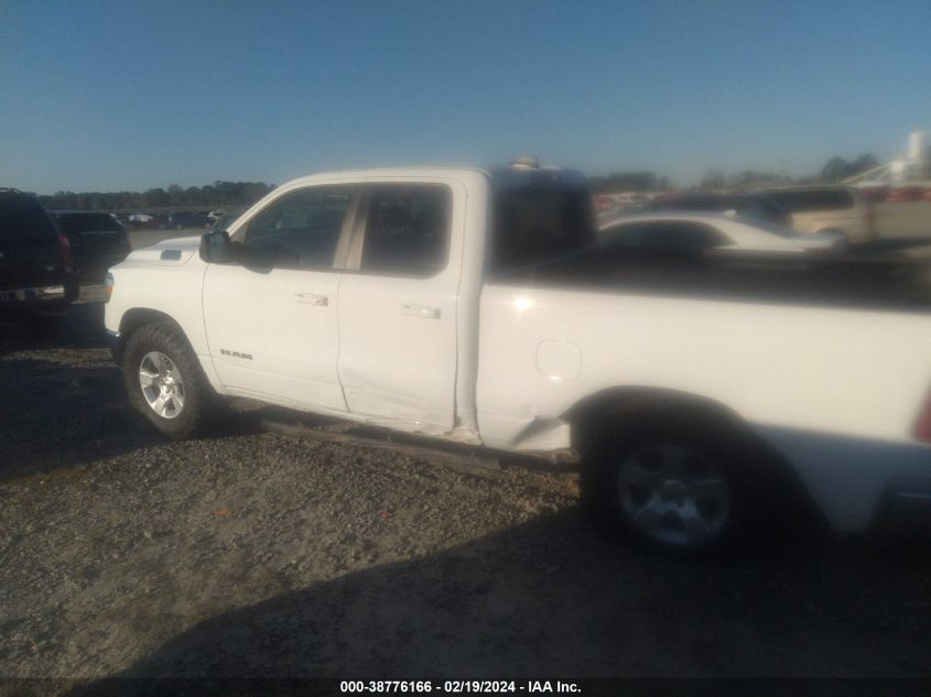 2021 Ram 1500 Big Horn Quad Cab 4X4 6'4 Box VIN: 1C6SRFBT2MN734633 Lot: 38776166