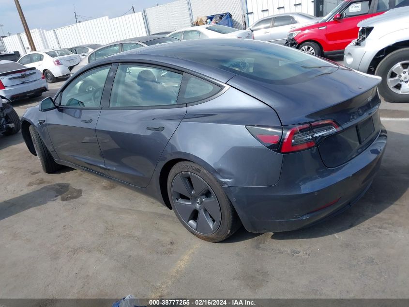 2022 Tesla Model 3 Rear-Wheel Drive VIN: 5YJ3E1EA2NF339552 Lot: 38777255