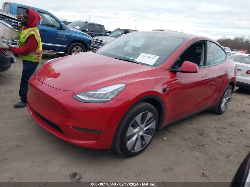 VIN 7SAYGDEE8NA016160 2022 TESLA MODEL Y LONG RANGE DUAL MOTOR ALL-WHEEL DRIVE