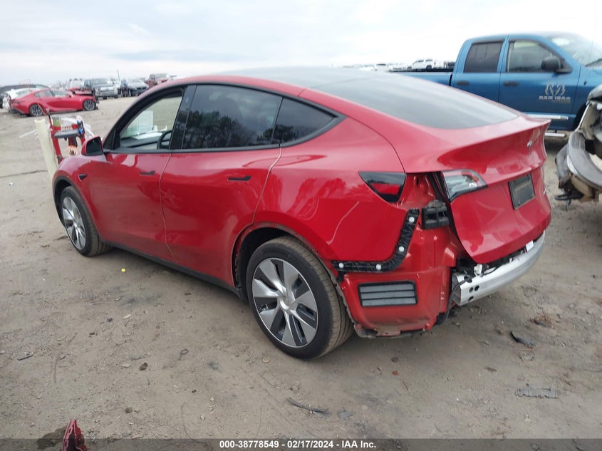 VIN 7SAYGDEE8NA016160 2022 TESLA MODEL Y LONG RANGE DUAL MOTOR ALL-WHEEL DRIVE