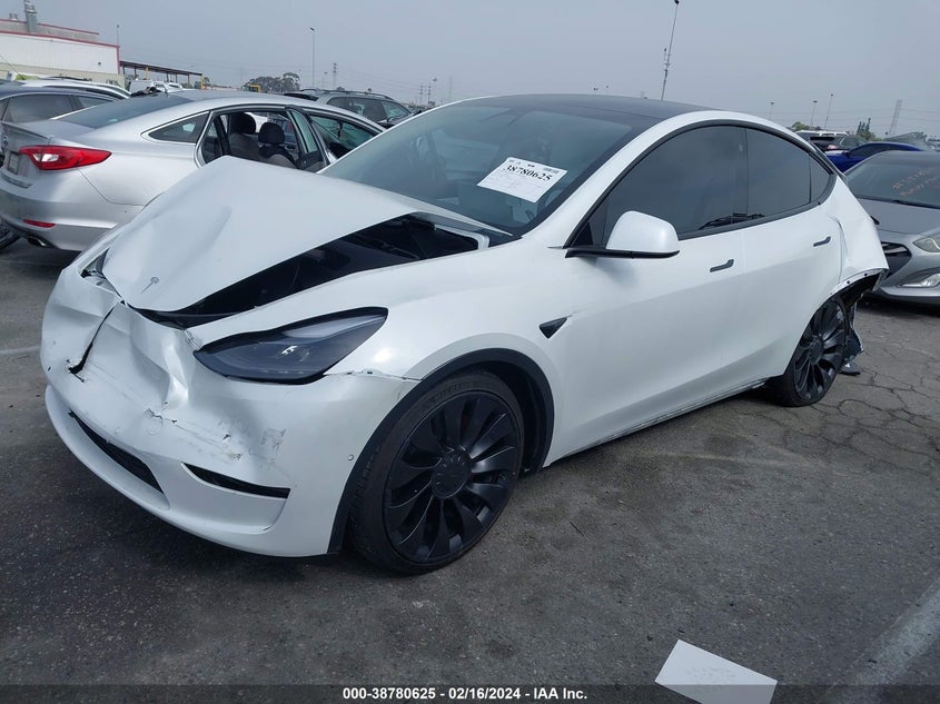 VIN 7SAYGDEF5NF355597 2022 TESLA MODEL Y PERFORMANCE DUAL MOTOR ALL-WHEEL DRIVE