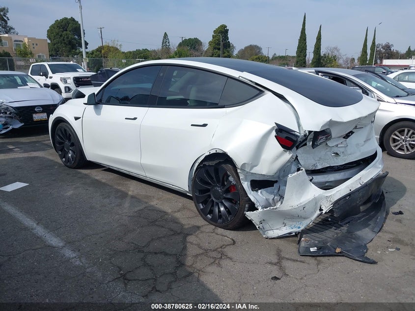 VIN 7SAYGDEF5NF355597 2022 TESLA MODEL Y PERFORMANCE DUAL MOTOR ALL-WHEEL DRIVE