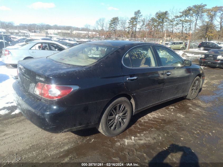 2004 Lexus Es 330 VIN: JTHBA30G345037250 Lot: 38781261