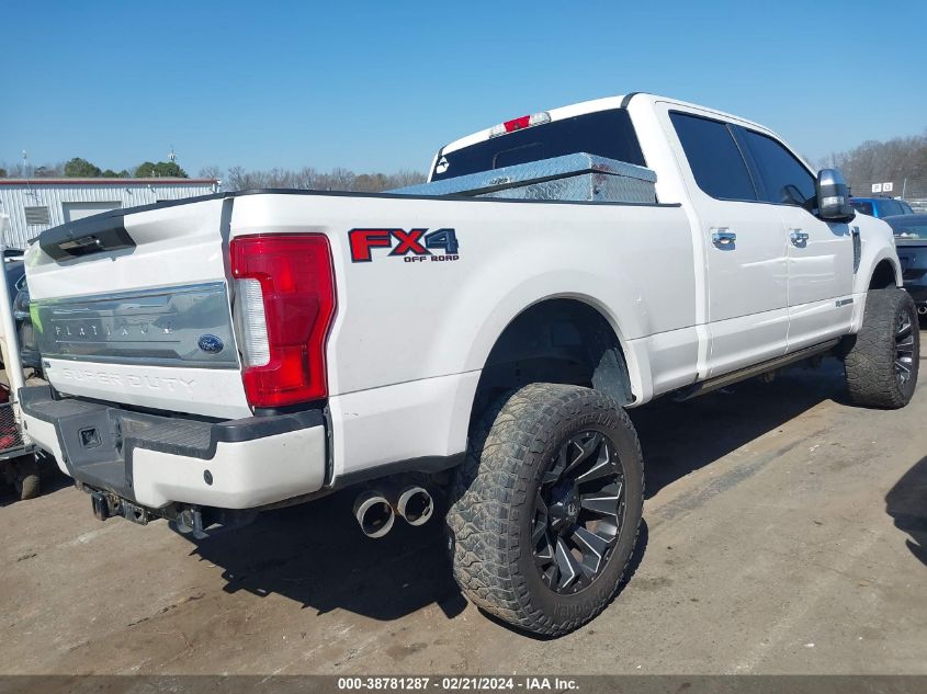 2019 Ford F-250 Platinum VIN: 1FT7W2BT4KED60474 Lot: 38781287