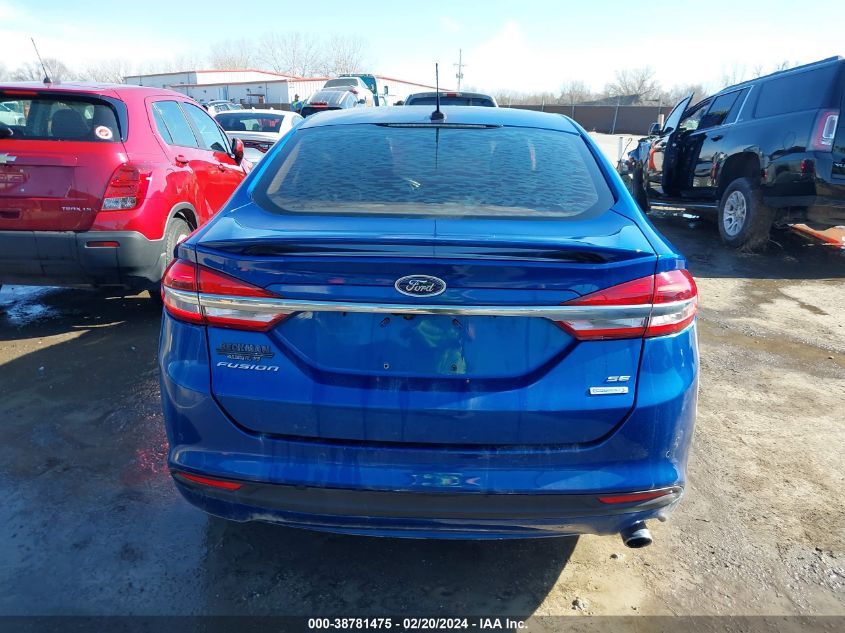 2018 Ford Fusion Se VIN: 3FA6P0HDXJR127472 Lot: 38781475