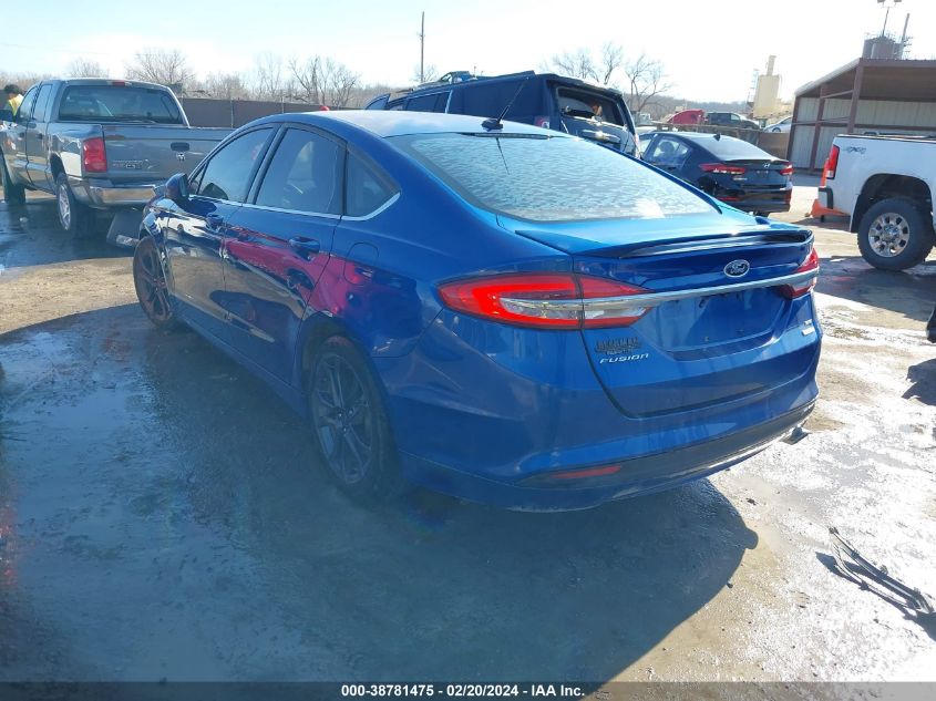 2018 Ford Fusion Se VIN: 3FA6P0HDXJR127472 Lot: 38781475