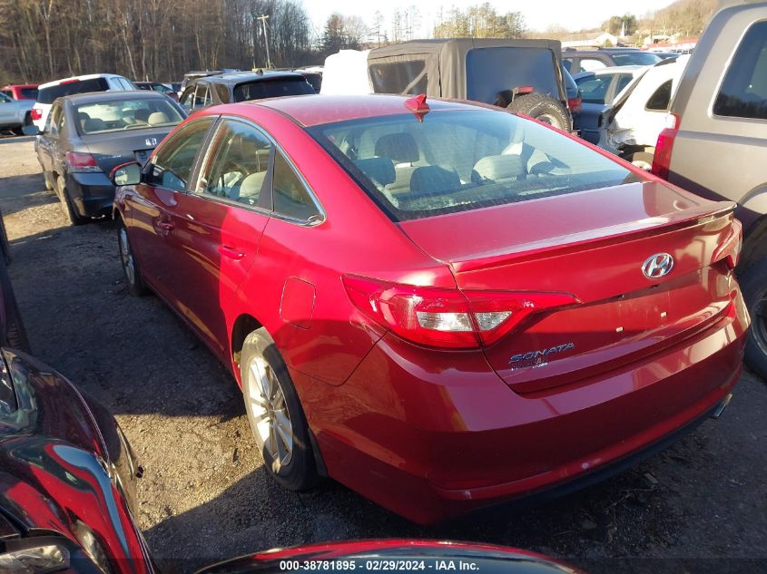 2017 Hyundai Sonata Se VIN: 5NPE24AF3HH580997 Lot: 38781895