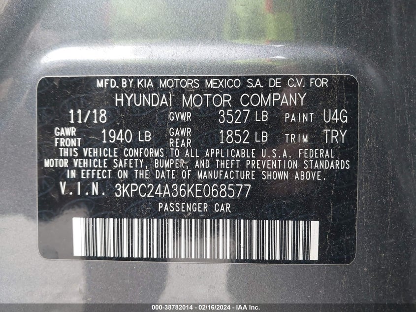 2019 HYUNDAI ACCENT SE - 3KPC24A36KE068577