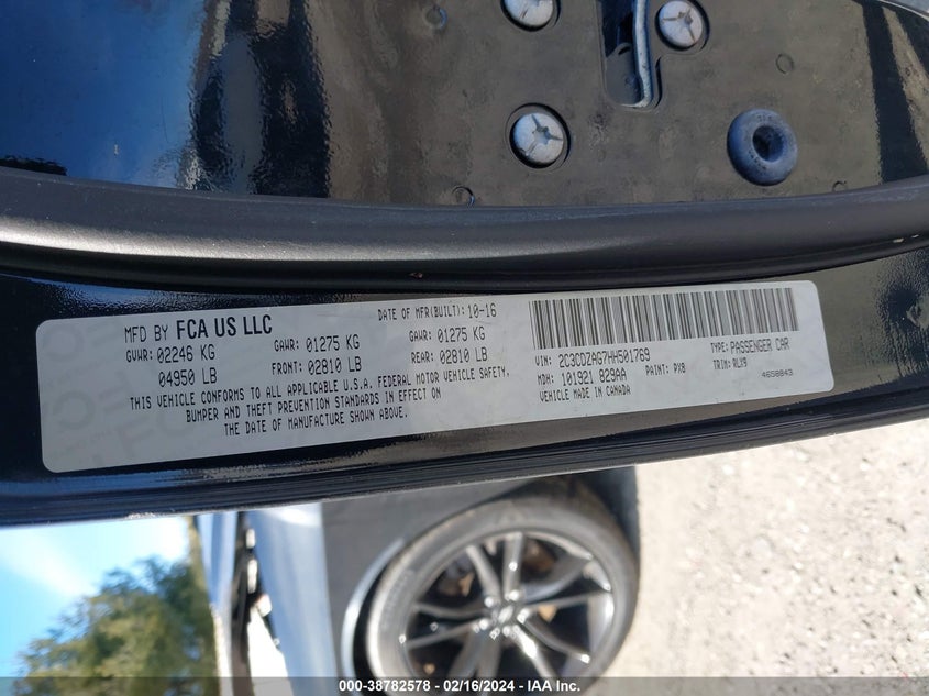 2C3CDZAG7HH501769 2017 Dodge Challenger Sxt Plus