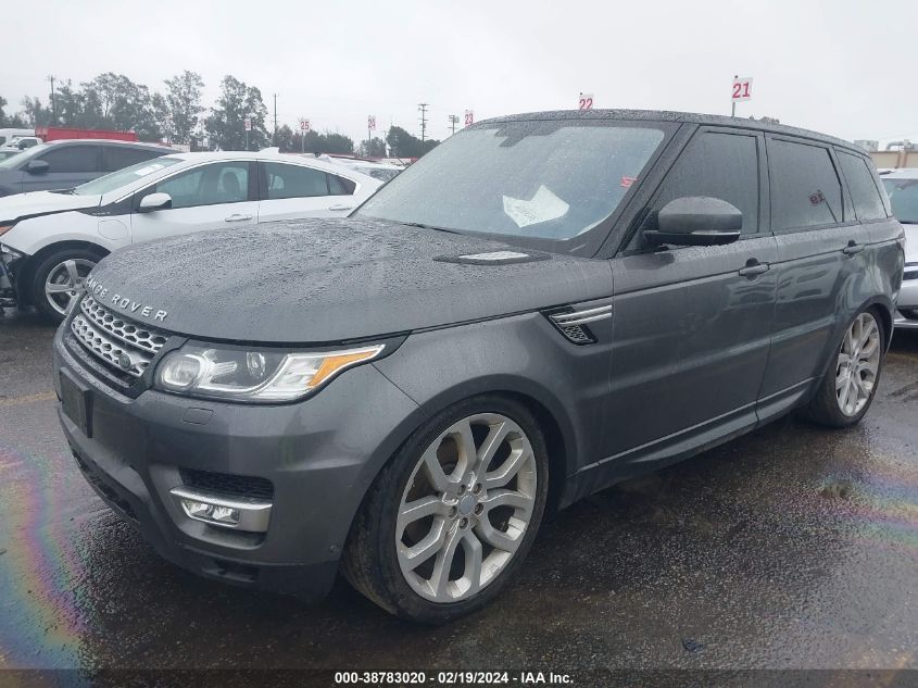 2016 Land Rover Range Rover Sport 3.0L V6 Supercharged Hse VIN: SALWR2VF8GA633139 Lot: 38783020