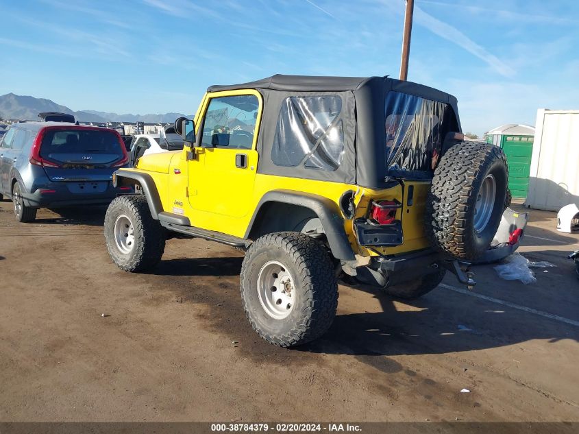2000 Jeep Wrangler Se VIN: 1J4FA29PXYP767547 Lot: 38784379