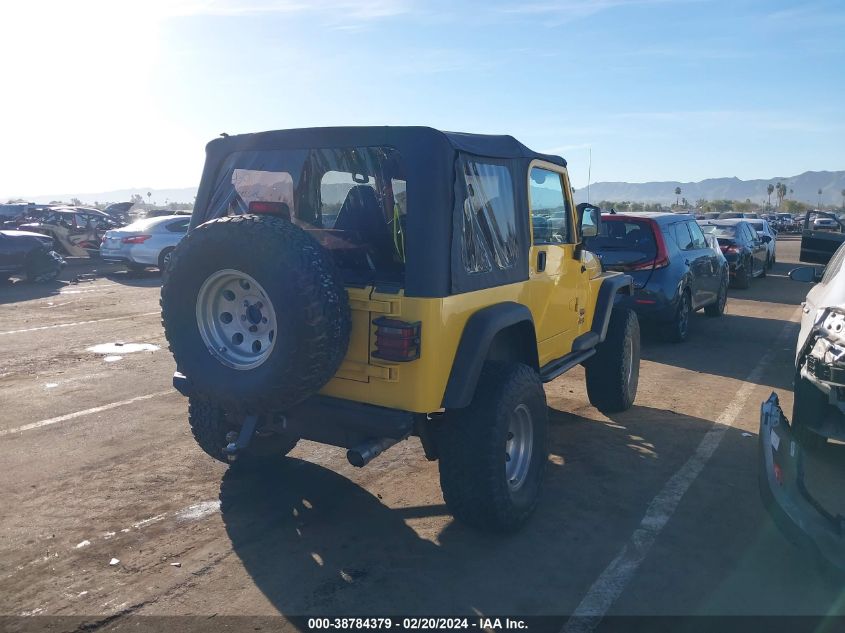 2000 Jeep Wrangler Se VIN: 1J4FA29PXYP767547 Lot: 38784379