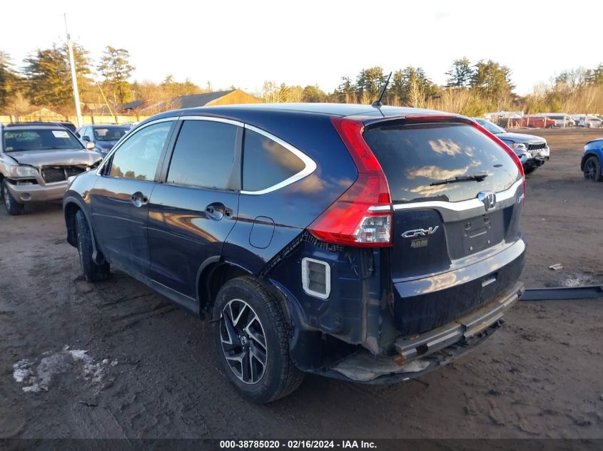 2016 Honda Cr-V Se VIN: 5J6RM4H46GL031279 Lot: 38785020