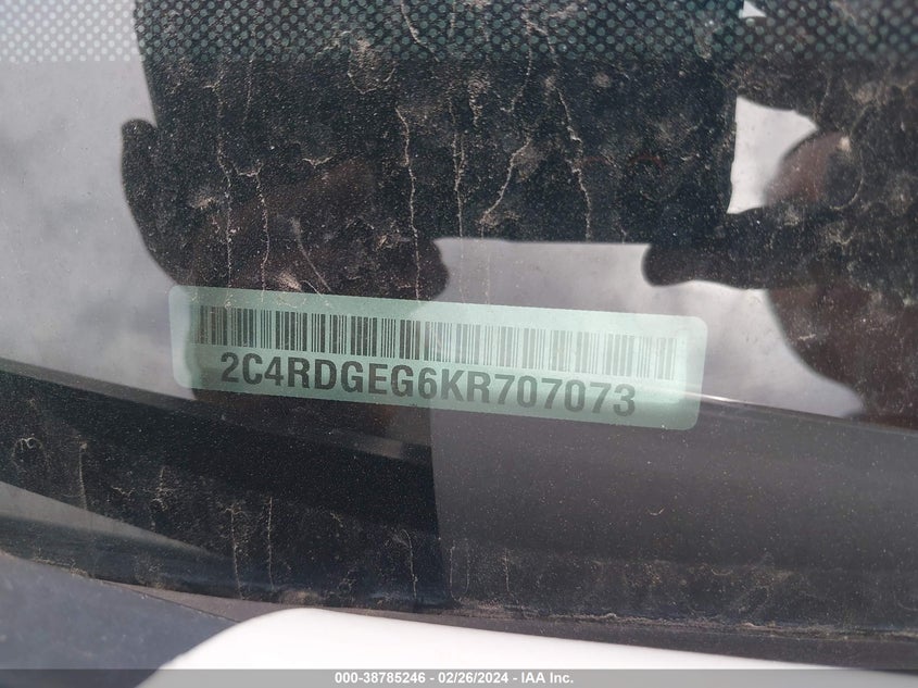 2019 DODGE GRAND CARAVAN GT - 2C4RDGEG6KR707073