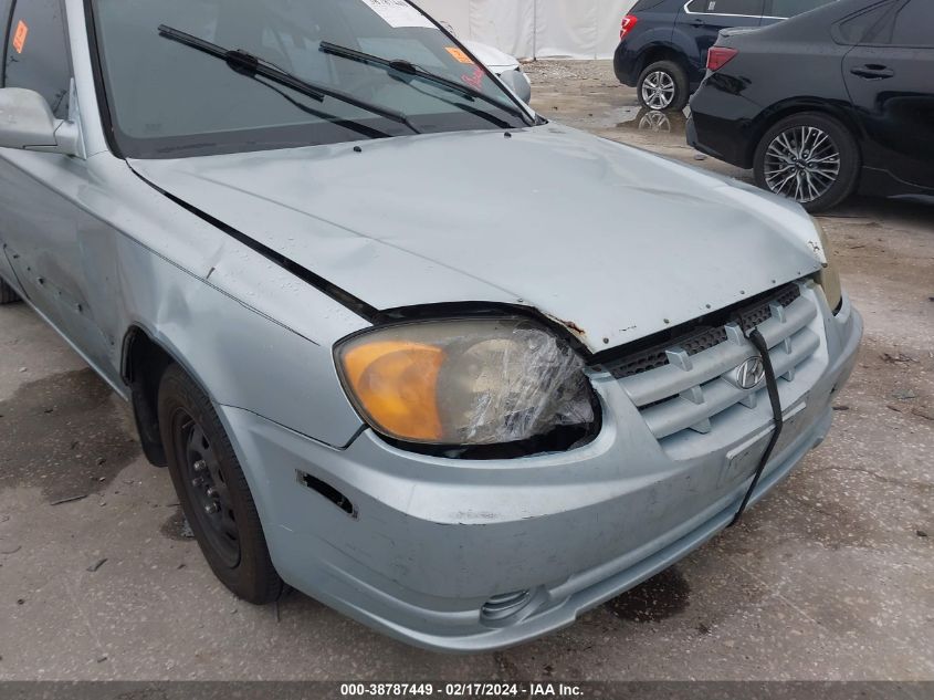 2003 Hyundai Accent Gl VIN: KMHCG45C93U496234 Lot: 38787449