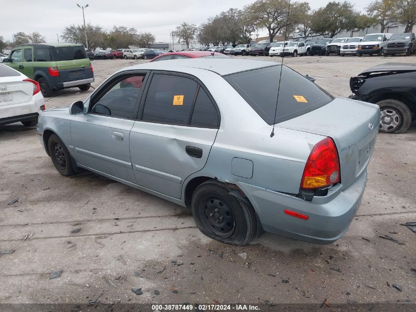 2003 Hyundai Accent Gl VIN: KMHCG45C93U496234 Lot: 38787449