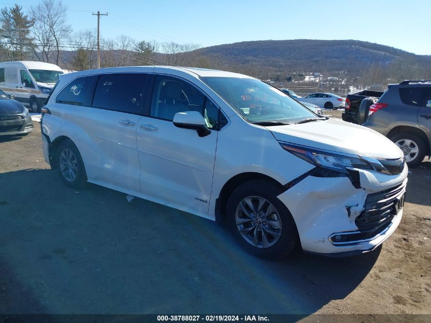 2021 Toyota Sienna Xle VIN: 5TDYSKFC9MS014282 Lot: 38788027