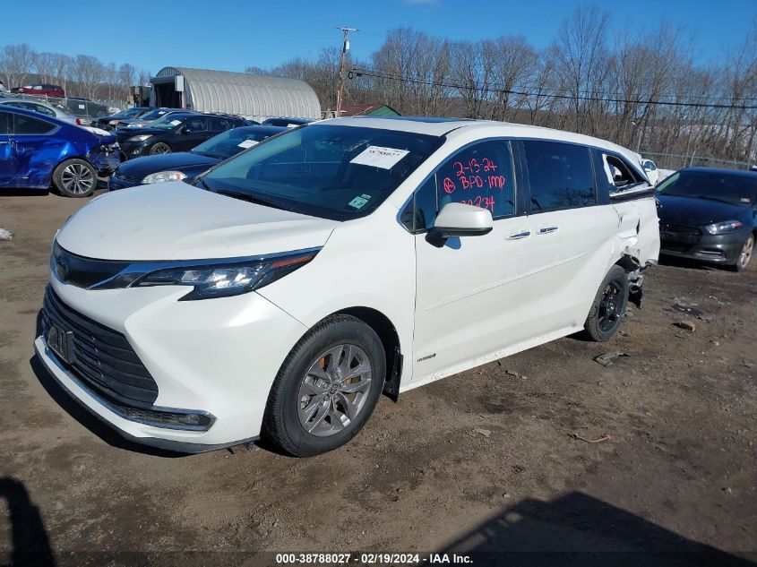 2021 Toyota Sienna Xle VIN: 5TDYSKFC9MS014282 Lot: 38788027