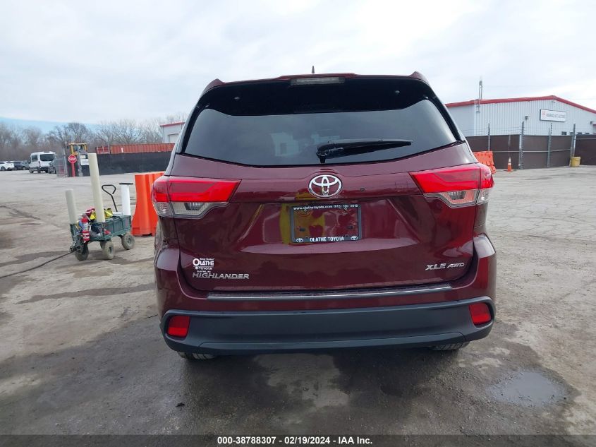 2018 Toyota Highlander Xle VIN: 5TDJZRFH9JS840014 Lot: 38788307