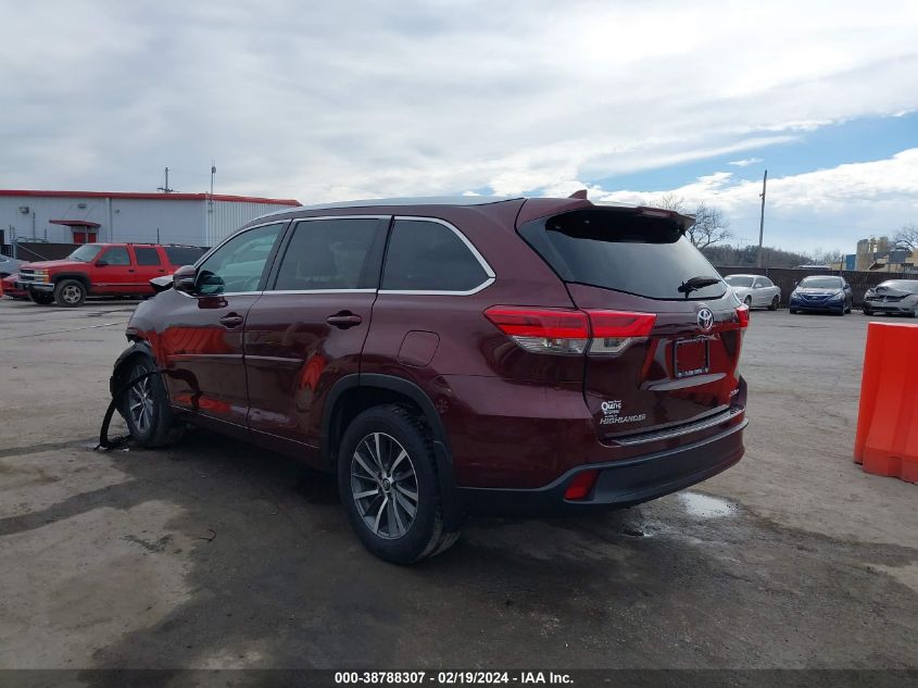 2018 Toyota Highlander Xle VIN: 5TDJZRFH9JS840014 Lot: 38788307