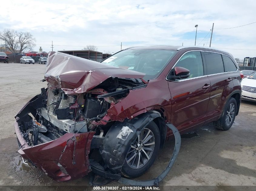 2018 Toyota Highlander Xle VIN: 5TDJZRFH9JS840014 Lot: 38788307