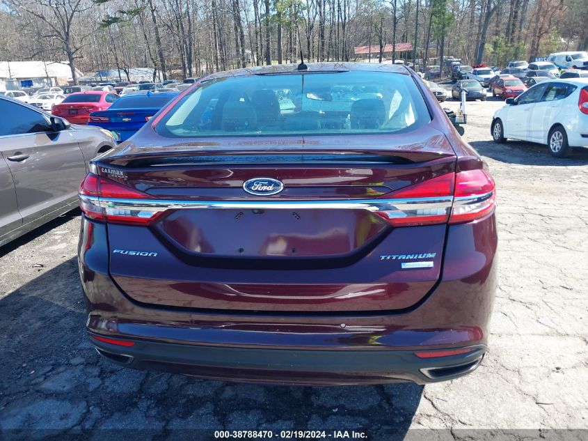 2017 Ford Fusion Titanium VIN: 3FA6P0K92HR124676 Lot: 38788470