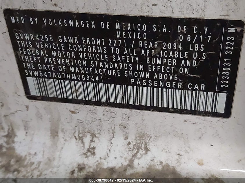 2017 VOLKSWAGEN GOLF GTI SPORT/SE/AUTOBAHN - 3VW547AU7HM069441