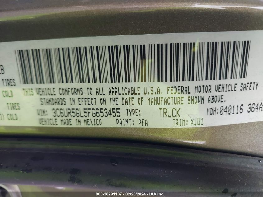 2015 RAM 2500 LONGHORN - 3C6UR5GL5FG653455