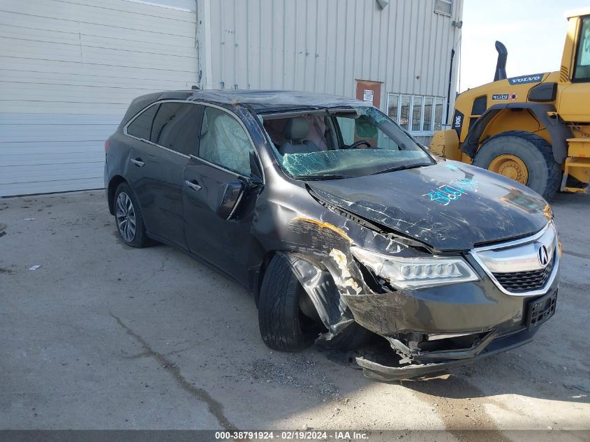 2016 Acura Mdx Tech/W/Tech/Acurawatch Plus VIN: 5FRYD4H45GB024701 Lot: 38791924