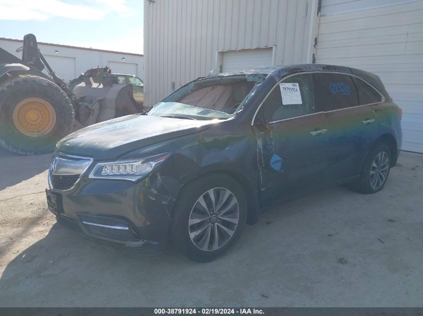 2016 Acura Mdx Tech/W/Tech/Acurawatch Plus VIN: 5FRYD4H45GB024701 Lot: 38791924