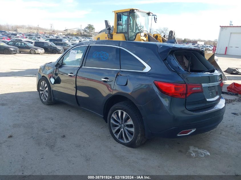 2016 Acura Mdx Tech/W/Tech/Acurawatch Plus VIN: 5FRYD4H45GB024701 Lot: 38791924