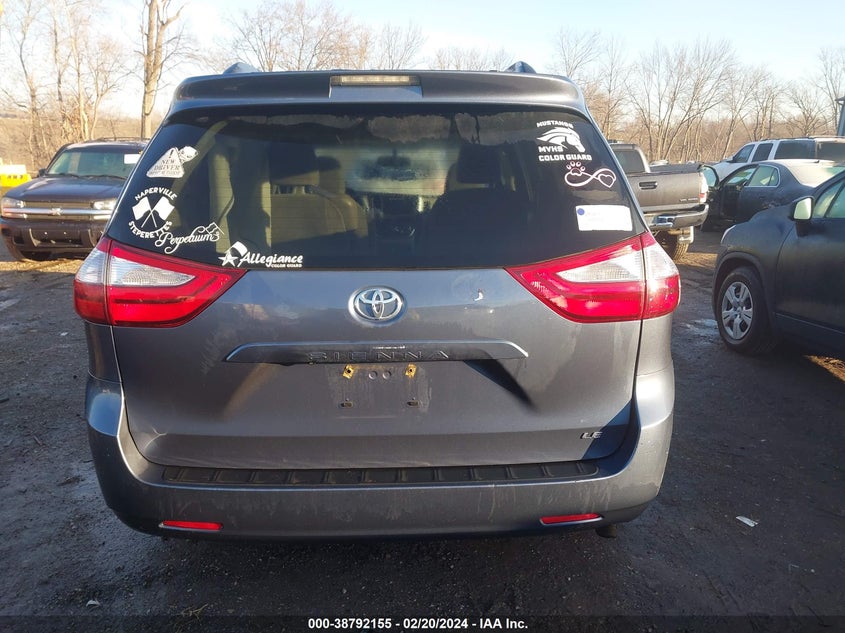 2015 TOYOTA SIENNA LE 8 PASSENGER - 5TDKK3DC8FS645607