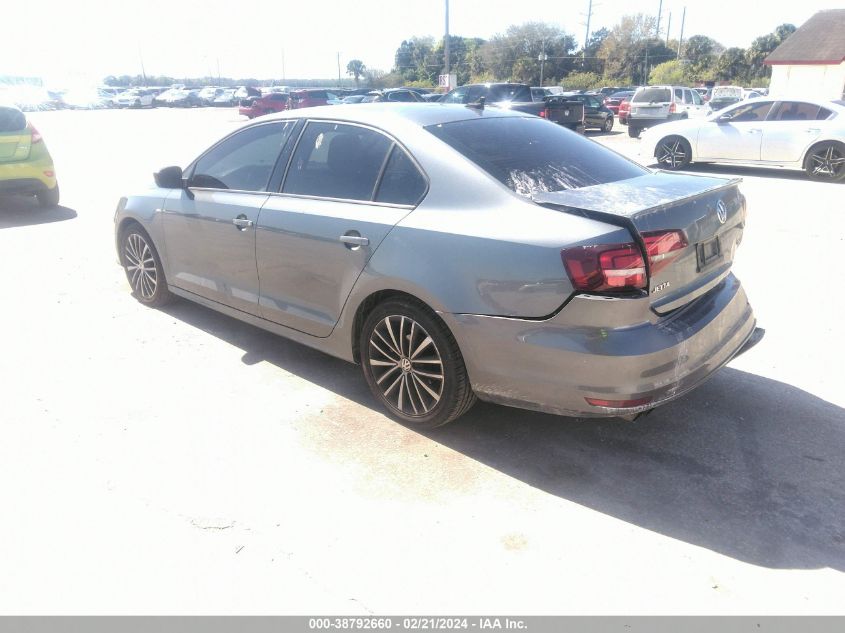 2016 Volkswagen Jetta 1.8T Sport VIN: 3VWD17AJ9GM283162 Lot: 38792660