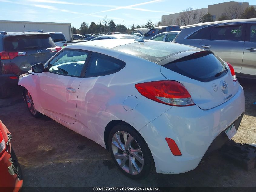 2016 Hyundai Veloster VIN: KMHTC6AD1GU288392 Lot: 38792761