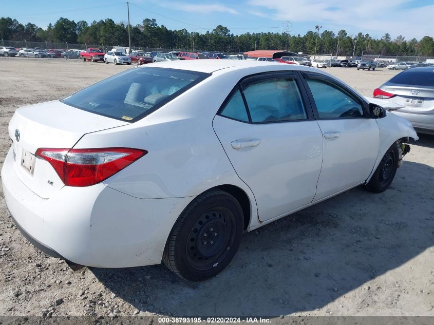 2014 Toyota Corolla Le VIN: 2T1BURHE3EC024615 Lot: 38793195