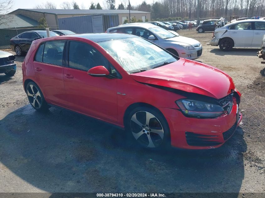 2015 VOLKSWAGEN GOLF GTI 2.0T SE 4-DOOR - 3VW5T7AU3FM008121